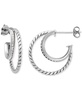 Cubic Zirconia Double Small Hoop Earrings, 0.75", Created for Macy's