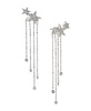 AVA NADRI Star with Fringe Drop Earring in 18K Gold Plated Brass