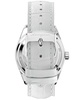 Women's Amelia GMT Multifunctional Genuine White Calf Leather Strap Watch 40mm