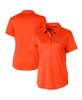 Women's Orange Denver Broncos Throwback Logo Prospect Textured Stretch Polo