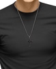 EFFY® Men's Black Spinel 22" Pendant Necklace in Black Rhodium-Plated Sterling Silver