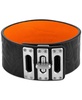 Marc Anthony Men's Black Leather Strap Bracelet in Sterling Silver, BVB1154-BOSTNA