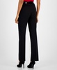 Women's Compression High-Rise Belted Bootcut Pants, Regular & Petite 