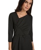Women's Asymmetric-Neck Belted Dress