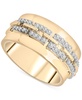 Diamond Wide Band Statement Ring (1/4 ct. t.w.) in Gold Vermeil or Sterling Silver, Created for Macy's