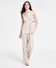 Women's Sleeveless Satin Side-Tie Vest & Wide-Leg Pants, Exclusively at Macy's
