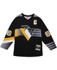 Men's Mario Lemieux Black Pittsburgh Penguins Captain's Patch 1996/97 Blue Line Player Jersey