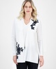 Women's Embellished Open-Front Cardigan Sweater