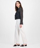 Women's Ruffled Polka Dot Shirt & High Rise Pull-On Pants