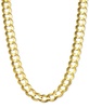 28" Open Curb Link Chain Necklace (7mm) in Solid 14k Gold