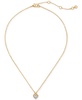 Cubic Zirconia Heart Pavé Pendant Necklace, 16" + 3" extender