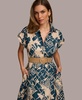 Donna Karan Women's Linen-Blend Printed Shirtdress
