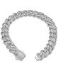 Men's Miami Cuban Link Cubic Zirconia Bracelet in Gold-Tone Ion-Plated Stainless Steel