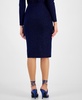 Women's Pull-On Metallic Knit Pencil Skirt, Created for Macy's 