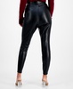 Women's Petite Soft Faux-Leather Leggings, Created for Macy's