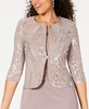 Petite Sequined A-Line Midi Dress and Jacket
