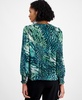 Women's Long-Sleeve V-Neck Blouse, Created for Macy's