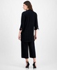 Women's Embellished Keyhole Top, Cropped Palazzo Pants & Tie-Sleeve Sweater