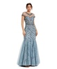 Women's Sheer Top Embellished Mermaid Gown