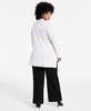 Plus Size Lace-Appliqué Open-Front Cardigan