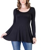 Women's Long Sleeve Swing Style Flare Tunic Top