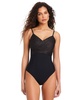 Women's Draped Metallic One-Piece Swimsuit