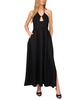 Women's Keyhole Halter Open-Back Maxi Dress