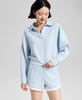 Women's Johnny Collar Scuba Top, Exclusively at Macy's