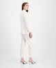 Women's One-Button Notch-Collar Blazer, Sleeveless Button-Front Top & Side-Zip Hollywood Pants