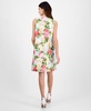 Women's Printed Sleeveless Scuba Shift Dress