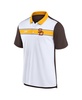Men's White, Brown San Diego Padres Rewind Stripe Polo Shirt