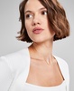 Women's Shrug Rib-Knit Long-Sleeve Sweater, Created for Macy's 