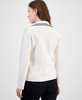 Women's Braided-Trim Notched-Collar Cardigan Sweater