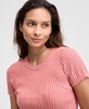 Women's Ribbed Curved-Hem Crewneck Top, Exclusively at Macy's
