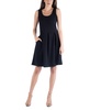 Sleeveless Skater Pleated Mini Dress with Pockets