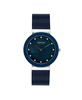Women's Ceramic Crystal Blue Stainless Steel Mesh Bracelet Watch 35mm