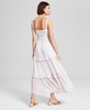 Women's Floral-Print Ruffled Tiered  Smocked-Waist Maxi Dress, Exclusively at Macy's