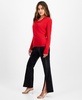 Petite Long-Sleeve Knit Cowlneck Top, Created for Macy's