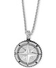 EFFY® Men's Compass 22" Pendant Necklace in Sterling Silver