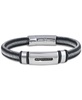 Men's Black Diamond Bracelet in Nylon and Stainless Steel (1/10 ct. t.w.)