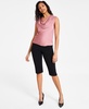 Women's Satin Sleeveless Cowlneck Blouse, Exclusively at Macy's 
