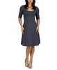 a Line Knee Length Elbow Length Sleeves Dress