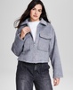 Women's Collared Zip-Front Shacket, Created for Macy's