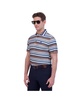 Men's Sport Multi Stripe Tech Jersey Sports Fit Polo Shirt