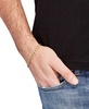 Men's Beveled Curb Link Chain Bracelet in 10k Gold 