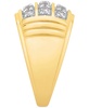 Men's Diamond Three Row Dome Ring (1 ct. t.w.) in 10k Gold