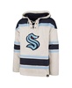 Men's Oatmeal Seattle Kraken Rockaway Lace-Up Pullover Hoodie