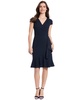 Petite V-Neck Jersey Fit & Flare Dress