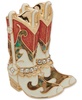 Gold-Tone Multi-Stone Cowboy Boots Pin