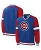 Men's Royal Chicago Cubs Yardline V-Neck Pullover Windbreaker